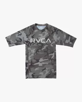 Boys RVCA Short Sleeve Rashguard - Camo