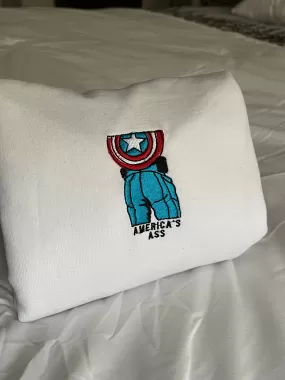 Captain America, Americas Ass embroidered sweatshirt