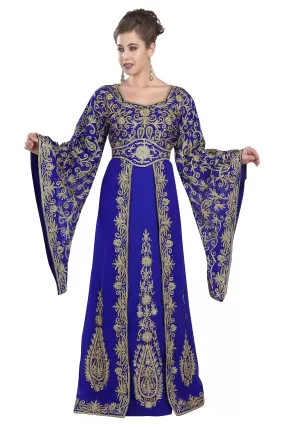 Embroidered Jellabiya Dubai Caftan Dress