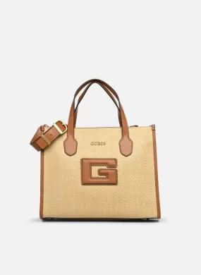 GUESS G Status Tote Bag Beige/Cognac