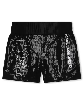 KARL LAGERFELD FW23 Sequined Shorts