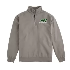 Pine Richland Embroidered Quarter Zip Sweatshirt.