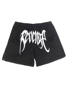 Revenge Mesh Embroidered Shorts Black [FW21]