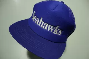 Seattle Seahawks Vintage 80's New Era Made in USA Trucker Snapback Adjustable Hat