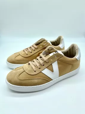 Victoria Berlin Leather and Nylon Sneakers in Taupe